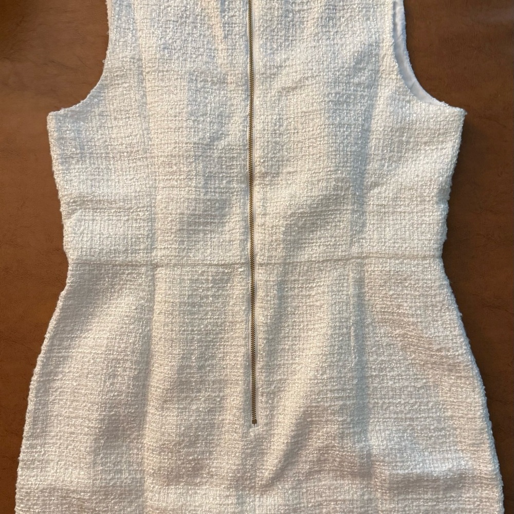 Lilly Pulitzer Kalinara Skirted Romper Size 12 White Textured Tweed MSRP$238 NWT - Picture 4 of 6